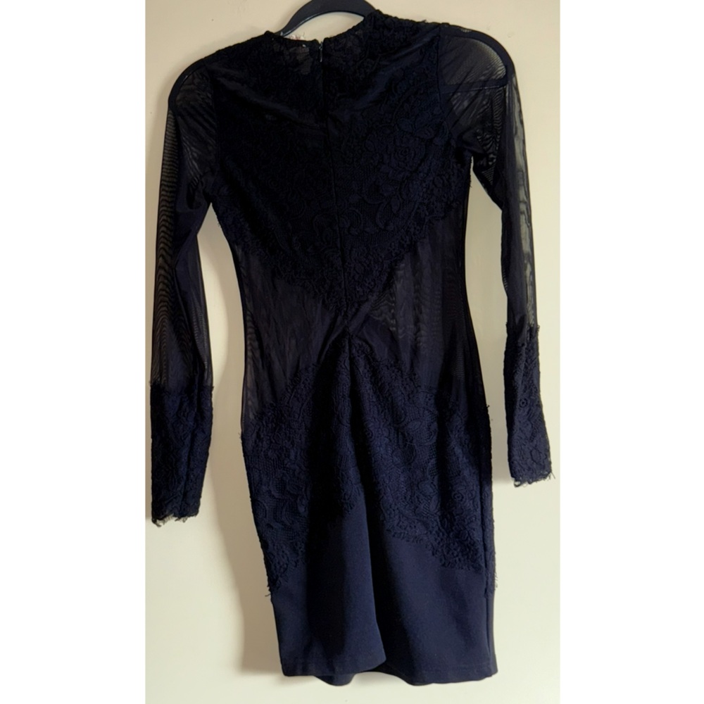 Mystique Boutique Elegant Black Long-Sleeved Lacey Dress
